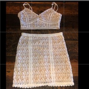 Lacey white two piece set